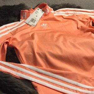 adidas pharrell hu 3 stripe peach bodysuit